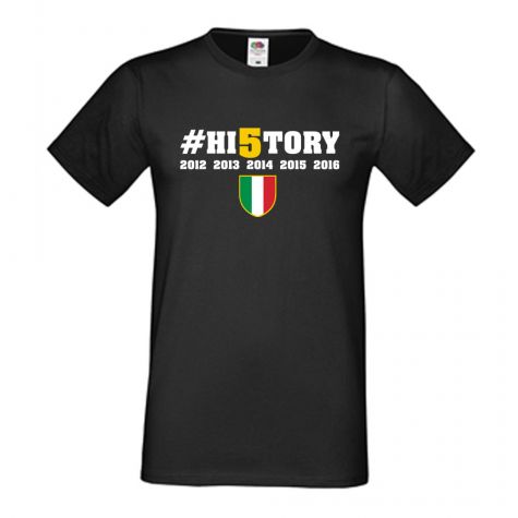 Juventus History Winners T-Shirt (Campioni 34) - Black