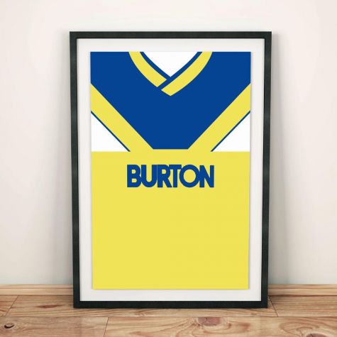 Leeds United 1986-88 Away Football Shirt Art Print