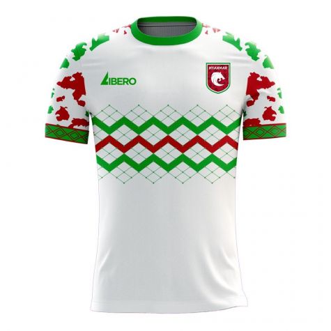 Myanmar 2020-2021 Home Concept Football Kit (Libero) - Kids (Long Sleeve)