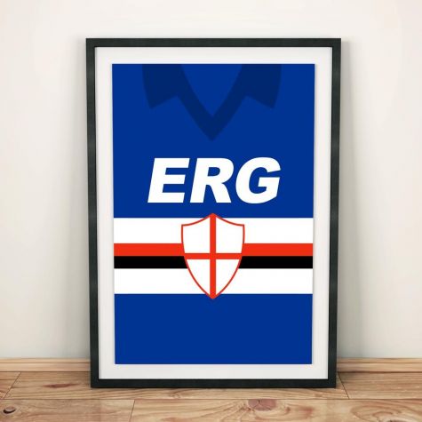 Sampdoria 1991 Football Shirt Art Print