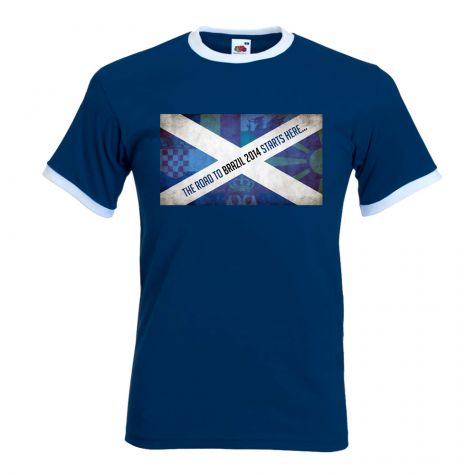 Scotland Road To Brazil 2014 T-Shirt (Navy)