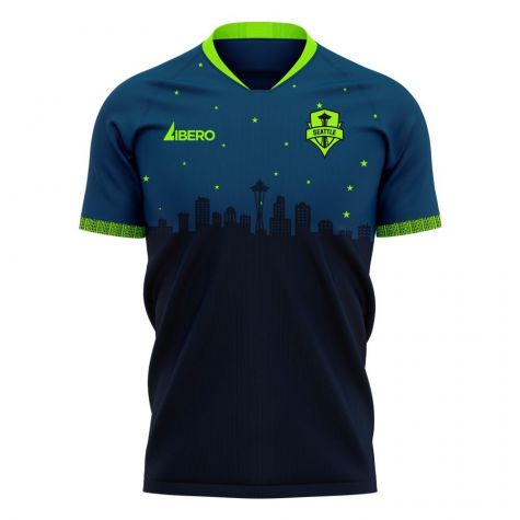 Seattle Sounders 2020-2021 Away Concept Football Kit (Libero) - Kids (Long Sleeve)