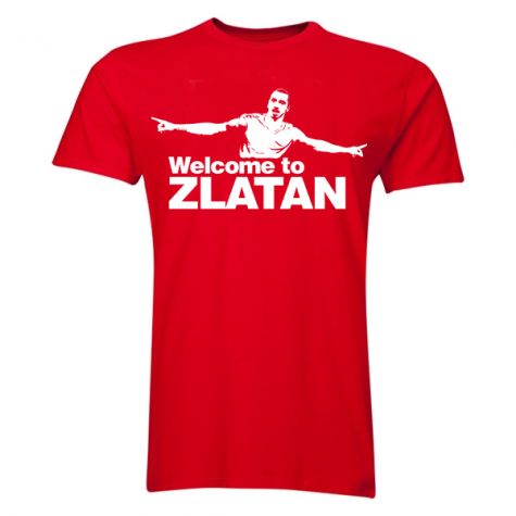 Zlatan Ibrahimovic Welcome to Manchester T-shirt (Red)
