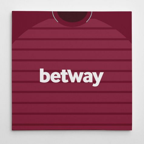 West Ham 18/19 Football Canvas Print