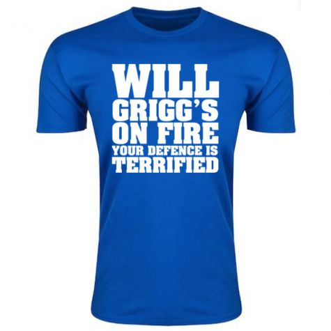 Will Griggs On Fire Your Defence Is Terrified T-Shirt (Royal Blue) - Kids
