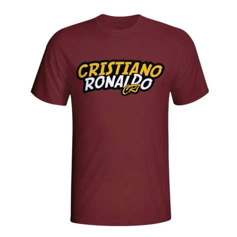 Cristiano Ronaldo Comic Book T-shirt (maroon)