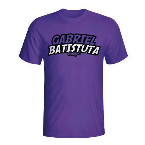 Gabriel Batistuta Comic Book T-shirt (purple) - Kids