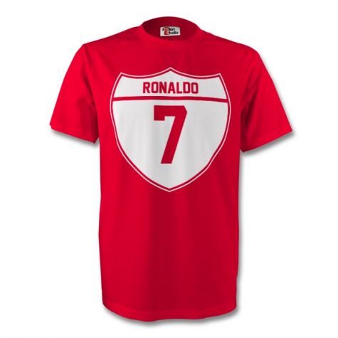 Cristiano Ronaldo Man Utd Crest Tee (red)