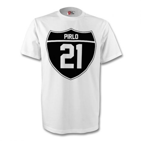 Andrea Pirlo Juventus Crest Tee (white) - Kids