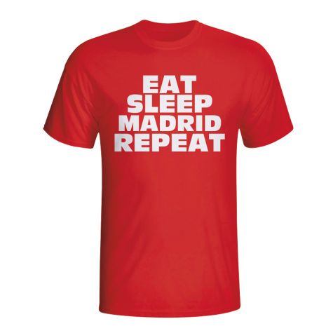 Eat Sleep Atletico Madrid Repeat T-shirt (red)