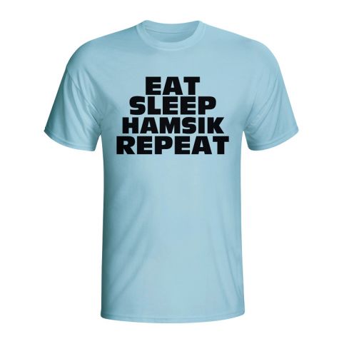 Eat Sleep Hamsik Repeat T-shirt (sky Blue) - Kids