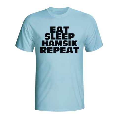 Eat Sleep Hamsik Repeat T-shirt (sky Blue)