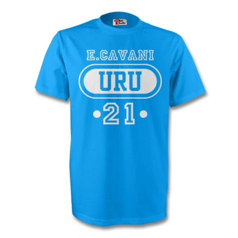 Edinson Cavani Uruguay Uru T-shirt (sky Blue) - Kids