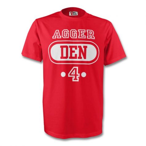 Dan Agger Denmark Den T-shirt (red)