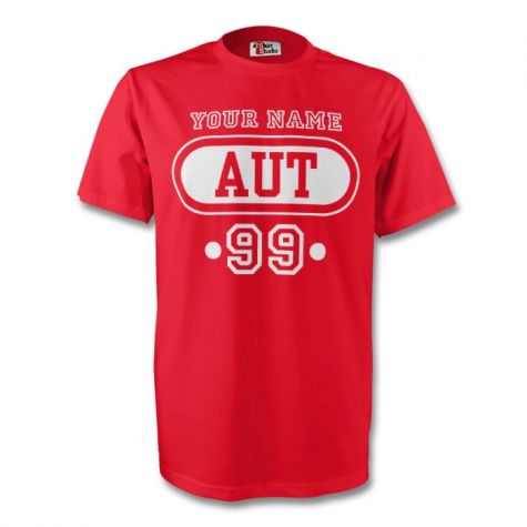 Austria Aut T-shirt (red) Your Name