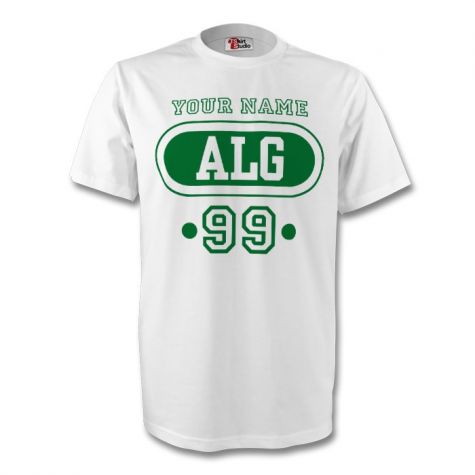 Algeria Alg T-shirt (white) Your Name (kids)