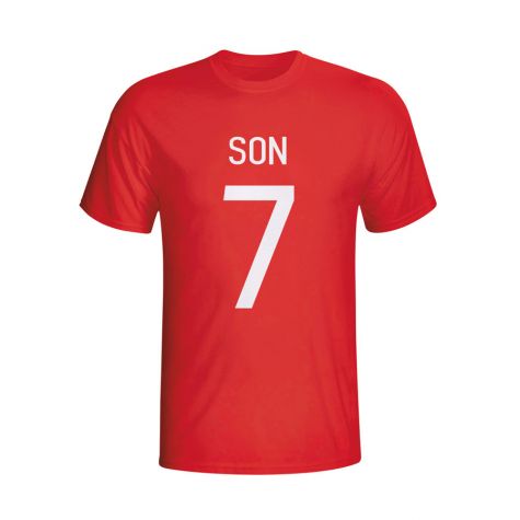 Son Heung-min South Korea Hero T-shirt (red)