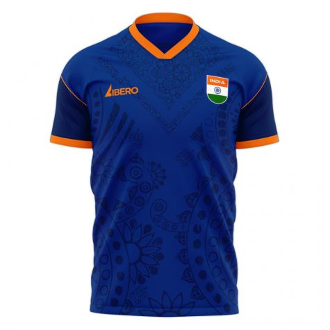 India 2023-2024 Home Concept Football Kit (Libero) - Kids (Long Sleeve)