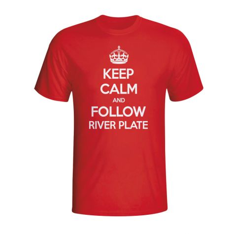 Keep Calm And Follow River Plate T-shirt (red)