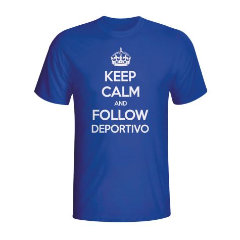 Keep Calm And Follow Deportivo T-shirt (blue) - Kids