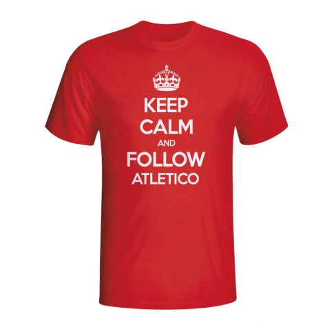 Keep Calm And Follow Atletico Madrid T-shirt (red)