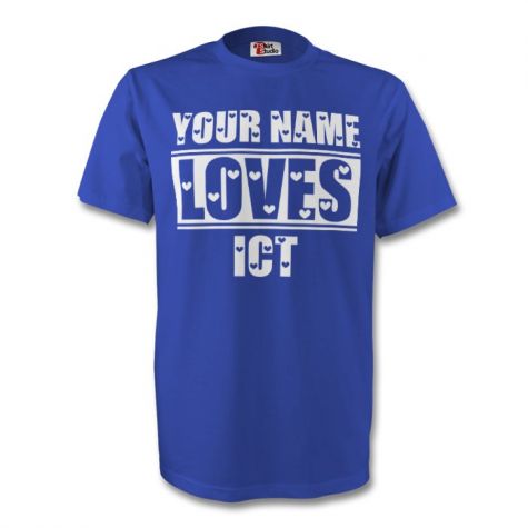 Your Name Loves Ict T-shirt (blue)