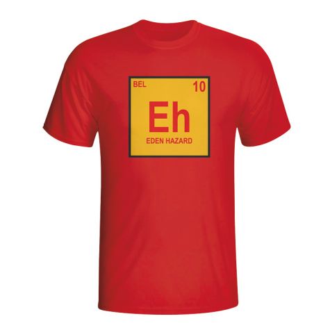 Eden Hazard Belgium Periodic Table T-shirt (red)