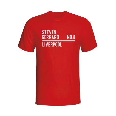 Steven Gerrard Liverpool Squad T-shirt (red) - Kids