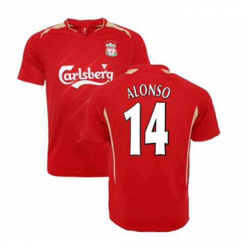 2005-2006 Liverpool Home CL Retro Shirt (ALONSO 14)