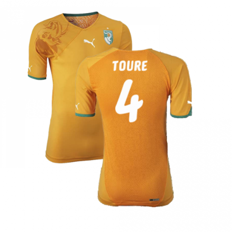 2010-2011 Ivory Coast Authentic Home Shirt (TOURE 4)