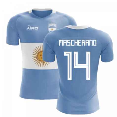 2025-2026 Argentina Flag Concept Football Shirt (Mascherano 14) - Kids