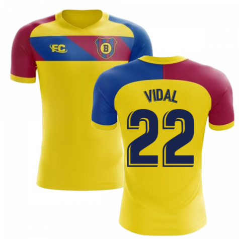 2018-2019 Barcelona Fans Culture Away Concept Shirt (Vidal 22) - Kids (Long Sleeve)