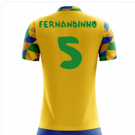 2025-2026 Brazil Home Concept Football Shirt (Fernandinho 5) - Kids