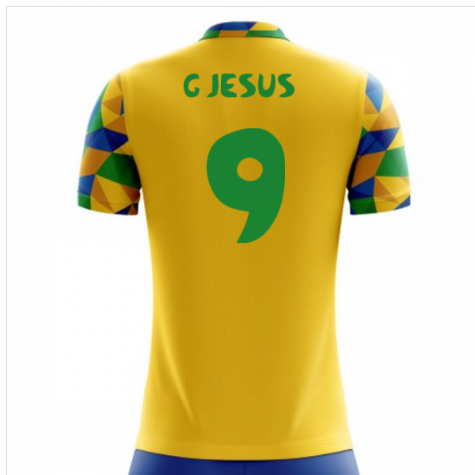 2025-2026 Brazil Home Concept Football Shirt (G Jesus 9) - Kids