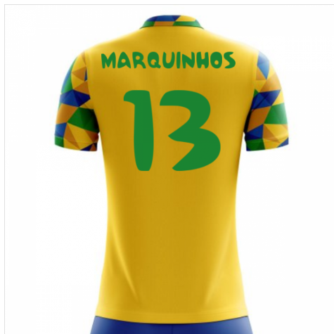 2025-2026 Brazil Home Concept Football Shirt (Marquinhos 13) - Kids