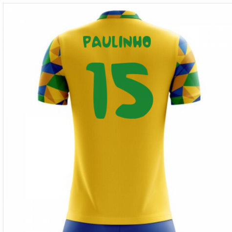 2023-2024 Brazil Home Concept Football Shirt (Paulinho 15) - Kids