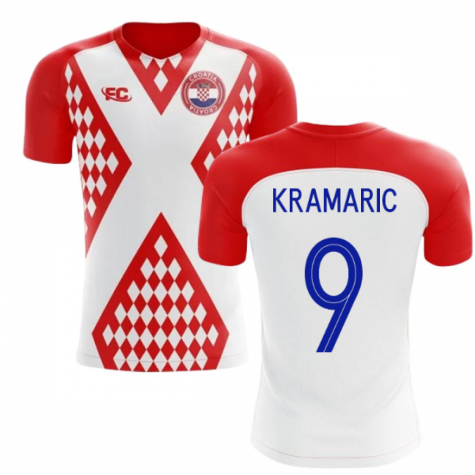 2018-2019 Croatia Fans Culture Home Concept Shirt (Kramaric 9) - Kids (Long Sleeve)