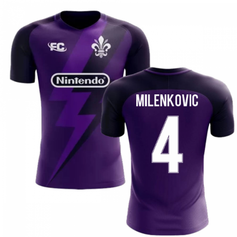 2025-2026 Fiorentina Fans Culture Home Concept Shirt (Milenkovic 4) - Kids