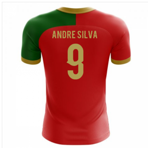 2025-2026 Portugal Flag Home Concept Football Shirt (Andre Silva 9)