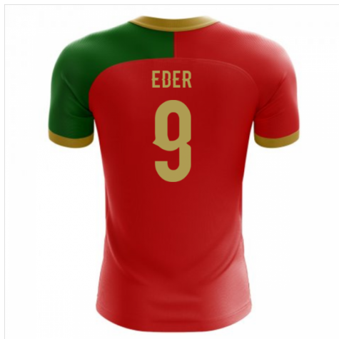 2025-2026 Portugal Flag Home Concept Football Shirt (Eder 9) - Kids