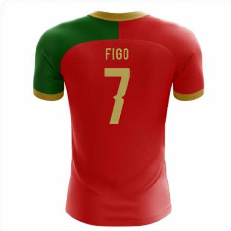 2025-2026 Portugal Flag Home Concept Football Shirt (Figo 7)