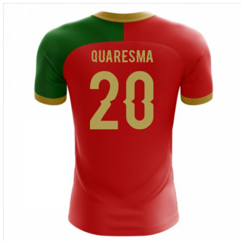 2025-2026 Portugal Flag Home Concept Football Shirt (Quaresma 20)