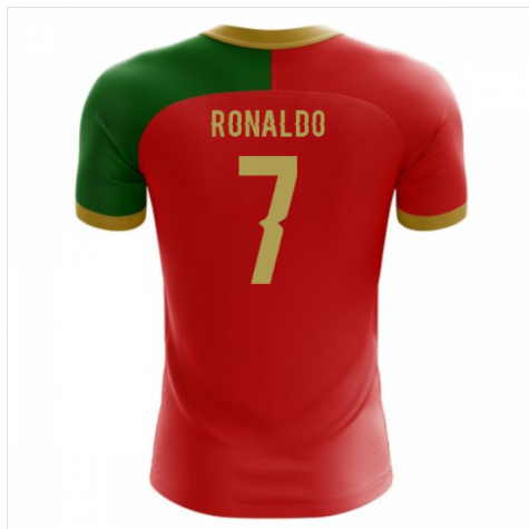 2025-2026 Portugal Flag Home Concept Football Shirt (Ronaldo 7) - Kids