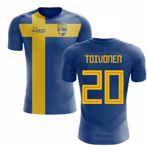 2025-2026 Sweden Flag Concept Football Shirt (Toivonen 20)