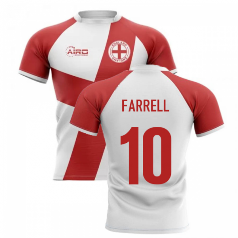 2023-2024 England Flag Concept Rugby Shirt (Farrell 10)