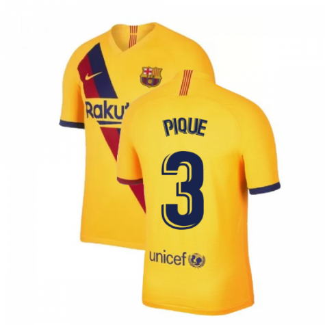2019-2020 Barcelona Away Nike Shirt (Kids) (PIQUE 3)
