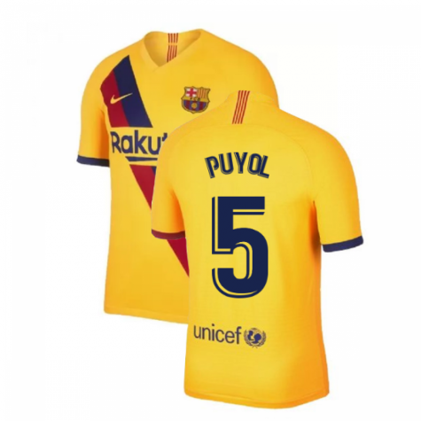 2019-2020 Barcelona Away Nike Shirt (Kids) (PUYOL 5)