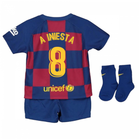 2019-2020 Barcelona Home Nike Baby Kit (A INIESTA 8)