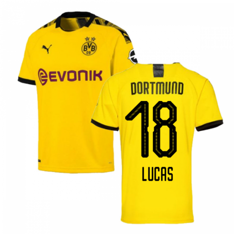 2019-2020 Borussia Dortmund Home Puma Shirt (Kids) (LUCAS 18)