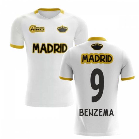 2023-2024 Madrid Concept Training Shirt (White) (BENZEMA 9)